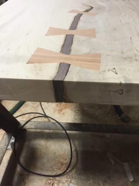 Walnut & Cherry Inlays in Maple Counter